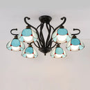 GobekUsa Handcrafted Tiffany Glass Chandelier for Living Room Ceiling