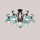 GobekUsa Handcrafted Tiffany Glass Chandelier for Living Room Ceiling