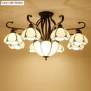 GobekUsa Handcrafted Tiffany Glass Chandelier for Living Room Ceiling