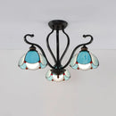 GobekUsa Handcrafted Tiffany Glass Chandelier for Living Room Ceiling
