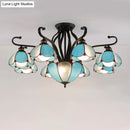 GobekUsa Handcrafted Tiffany Glass Chandelier for Living Room Ceiling