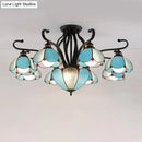 GobekUsa Handcrafted Tiffany Glass Chandelier for Living Room Ceiling