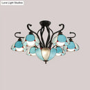 GobekUsa Handcrafted Tiffany Glass Chandelier for Living Room Ceiling