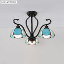 GobekUsa Handcrafted Tiffany Glass Chandelier for Living Room Ceiling