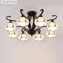GobekUsa Handcrafted Tiffany Glass Chandelier for Living Room Ceiling