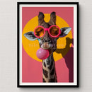 GobekUsa Tiger Canvas Wall Art Print - Vibrant Animal Bubble Style