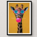 GobekUsa Tiger Canvas Wall Art Print - Vibrant Animal Bubble Style