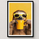 GobekUsa Tiger Canvas Wall Art Print - Vibrant Animal Bubble Style