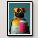 GobekUsa Tiger Canvas Wall Art Print - Vibrant Animal Bubble Style