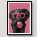 GobekUsa Tiger Canvas Wall Art Print - Vibrant Animal Bubble Style