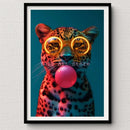 GobekUsa Tiger Canvas Wall Art Print - Vibrant Animal Bubble Style
