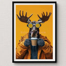 GobekUsa Tiger Canvas Wall Art Print - Vibrant Animal Bubble Style