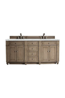James Martin Bristol 72" Double Bathroom Vanity, Whitewashed Walnut
