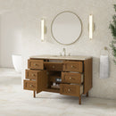 James Martin Laurent 48" Dual Mount Single Bathroom Vanity, Honey Oak
