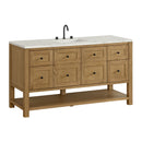 James Martin Breckenridge 60" Single Bathroom Vanity, Light Natural Oak
