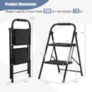 2-Step Folding Ladder with Wide Anti-Slip Pedal by LJGDeals