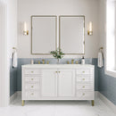 James Martin Chicago 60" Double Bathroom Vanity, Glossy White