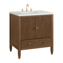James Martin Myrrin 30" Single Bathroom Vanity, Mid-Century Walnut