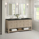 James Martin Breckenridge 72" Double Bathroom Vanity, Whitewashed Oak