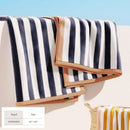 Oversized Striped Border Cabana Beach Towel - Santa Cruz by Great Bay Home