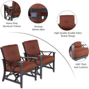 Aluminum Deep Seating Rocking Club Chairs in Antique Copper (set of 2)