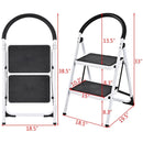 2.75 Feet Folding Step Stool with Iron Frame and Anti-Slip Pedals by LJGDeals