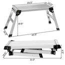 Heavy Duty Portable Bench Aluminum Folding Step Ladder by LJGDeals