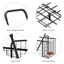 Folding Shopping Cart Basket Rolling Trolley with Adjustable Handle by LJGDeals