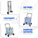 Portable Folding Shopping Cart Utility for Grocery Laundry-Black by LJGDeals