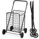 Portable Folding Shopping Cart Utility for Grocery Laundry-Black by LJGDeals