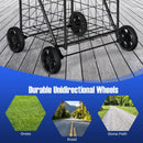 Portable Folding Shopping Cart Utility for Grocery Laundry-Black by DirectDeals