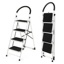 4-Step Folding Ladder with Anti-Slip Pedal Platform 330Lbs Capacity by LJGDeals