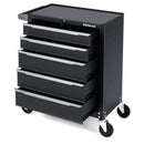 5-Drawer Tool Storage Cabinet with Hanging Holes and Central Keyed Locking System-Black by LJGDeals