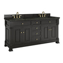 James Martin Brookfield 72" Double Bathroom Vanity, Black Onyx