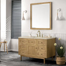 James Martin Laurent 48" Dual Mount Single Bathroom Vanity, Light Natural Oak