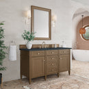 James Martin Brittany 60" Single Bathroom Vanity, Saddle Brown