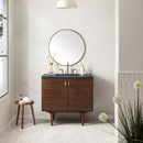 James Martin Amberly 36" Dual Mount Single Bathroom Vanity, Mid-Century Walnut