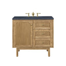 James Martin Laurent 36" Dual Mount Single Bathroom Vanity, Light Natural Oak