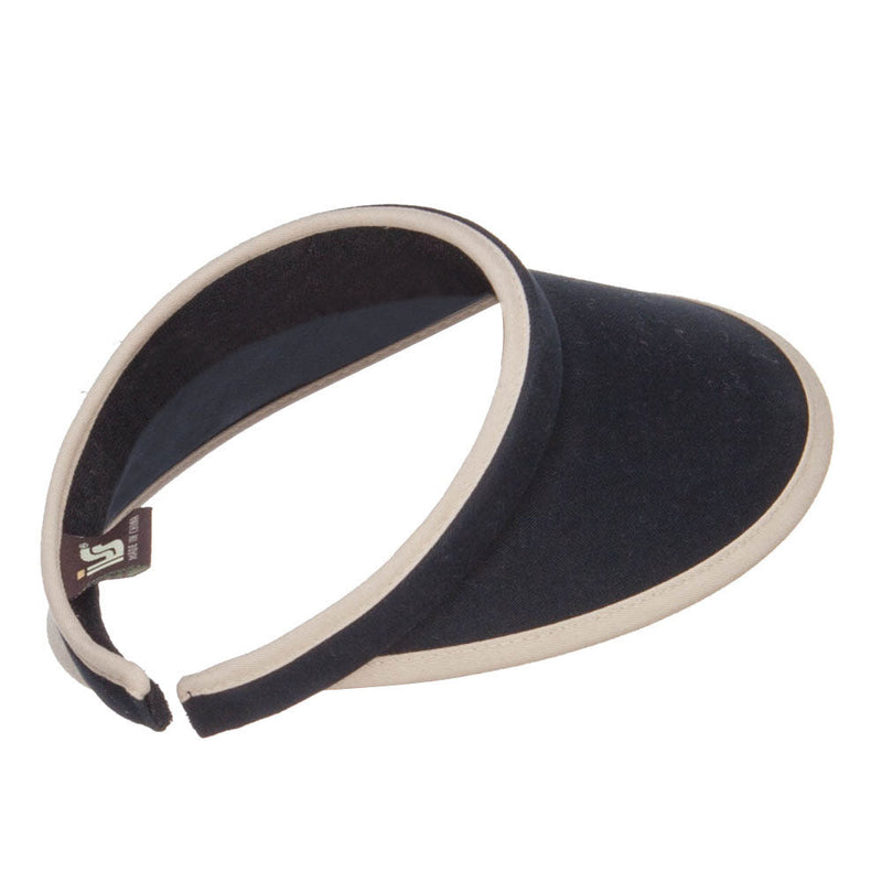 Trim Brushed Cotton Clip On Visor