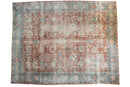 11x14 Vintage Distressed Tabriz Carpet