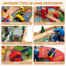 Kids Double-Sided Wooden Train Table Playset with Storage Drawer by LJGDeals
