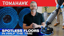 Electric Floor Scrubber Cleaner with 18” Power Mop Brushes Cordless 36V Battery Powered by Tomahawk Power