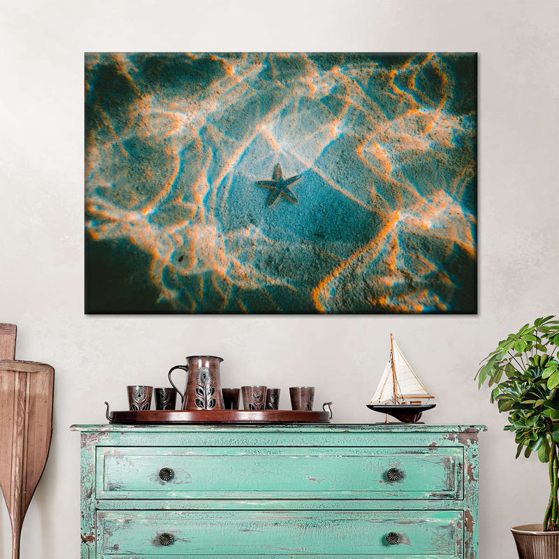 Sandy Underwater Starfish Wall Art