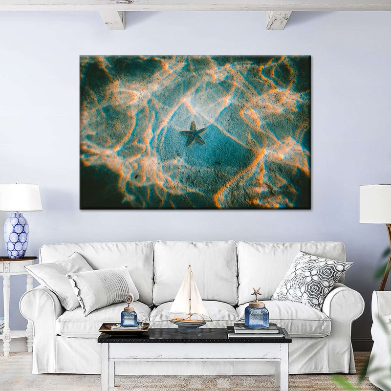 Sandy Underwater Starfish Wall Art