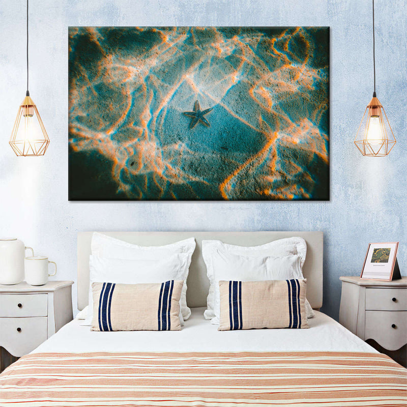 Sandy Underwater Starfish Wall Art
