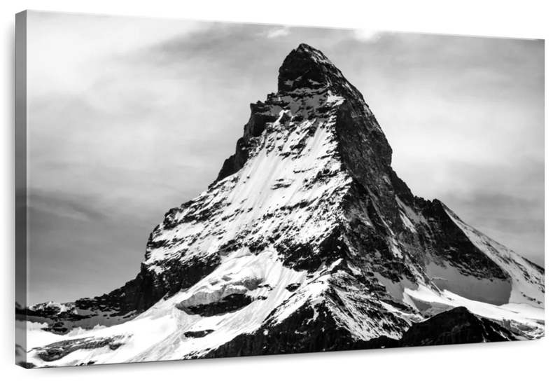 Monochromic Matterhorn Mountain Wall Art