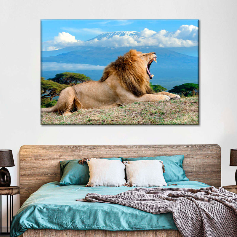 Roaring Safari Lion Wall Art