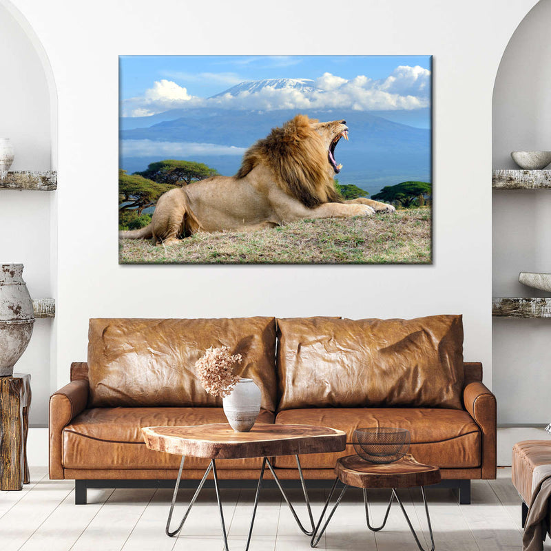 Roaring Safari Lion Wall Art