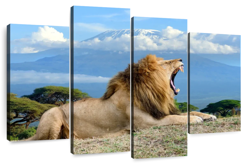 Roaring Safari Lion Wall Art