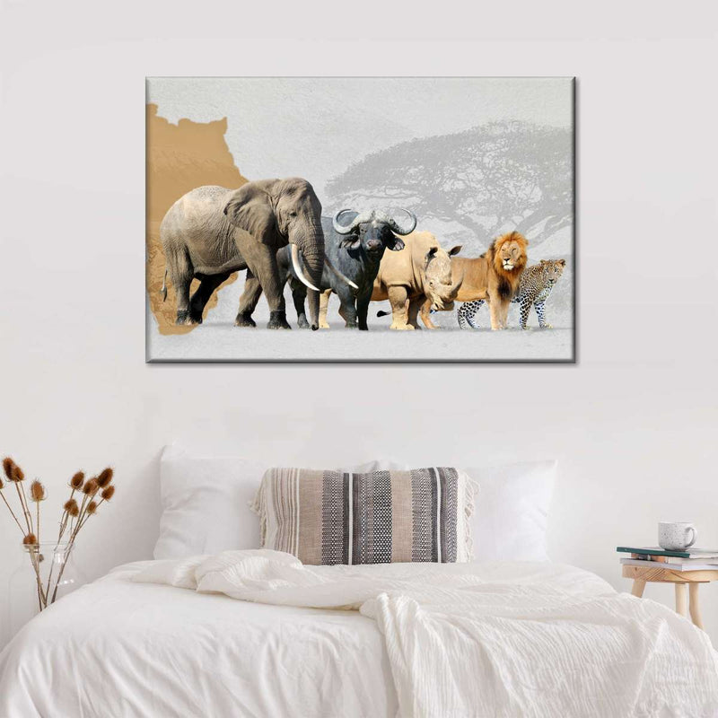 Iconic Safari Animals Wall Art